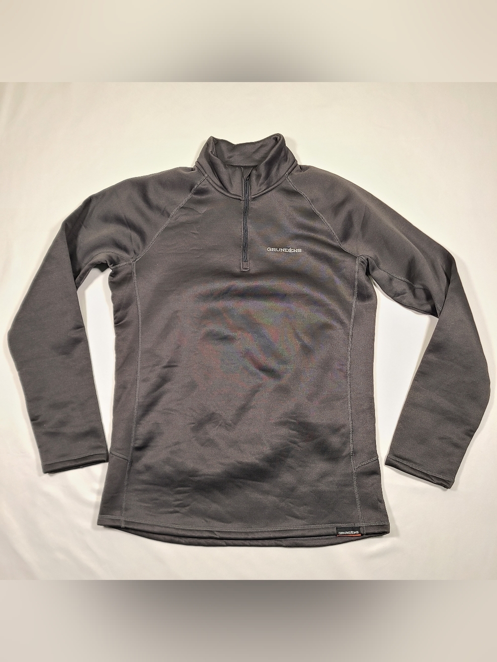 E1 Grundens Pullover Large Black Grundies Thermal 1/4 Zip Fleece Base Layer